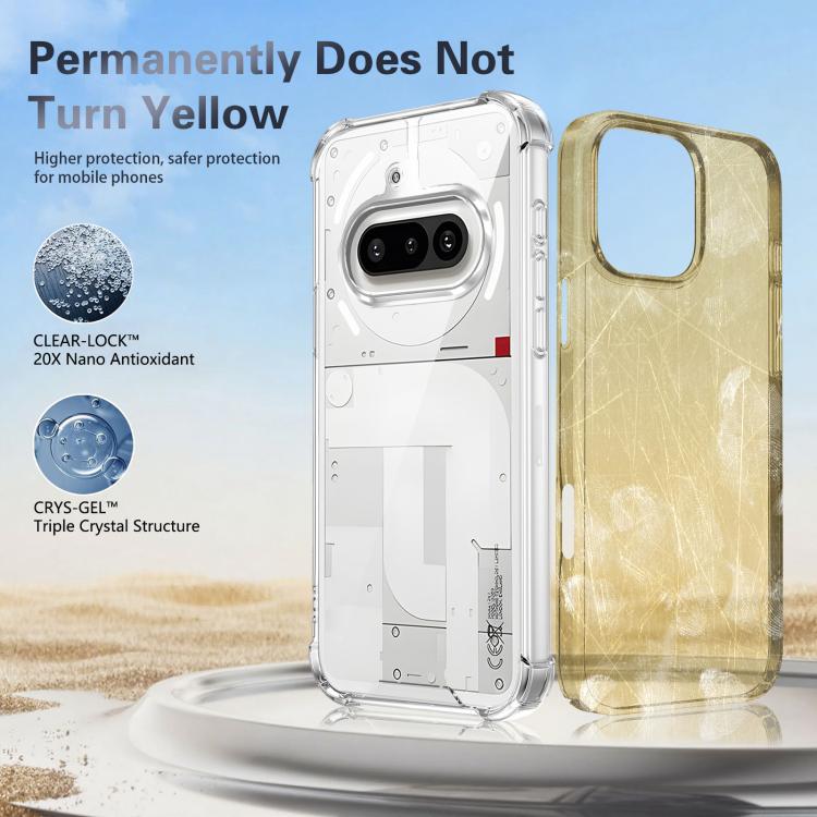 For Nothing Phone 3a Four-corner Shockproof Acrylic +TPU Phone Case - Transparent