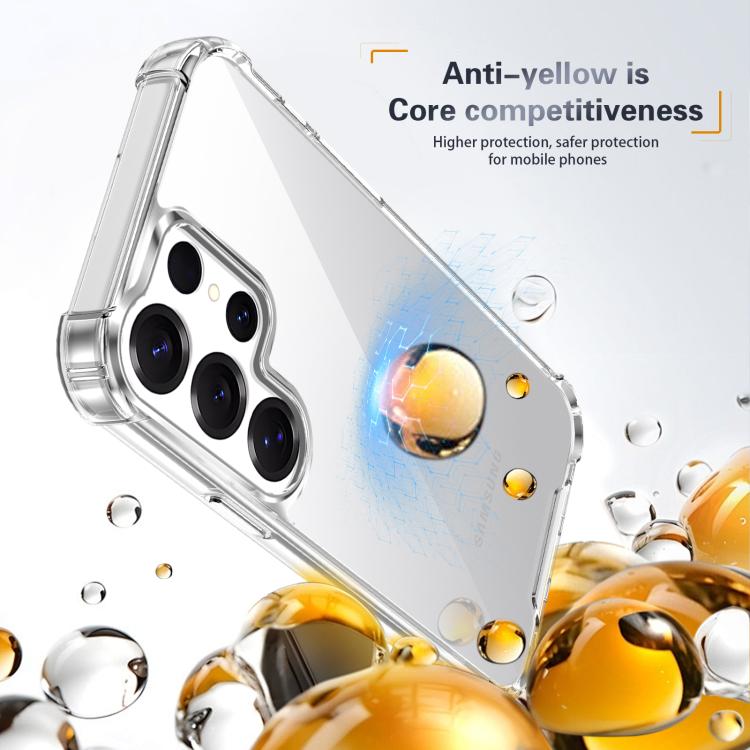 For Samsung Galaxy S25 Ultra 5G Four-corner Shockproof Acrylic +TPU Phone Case - Transparent
