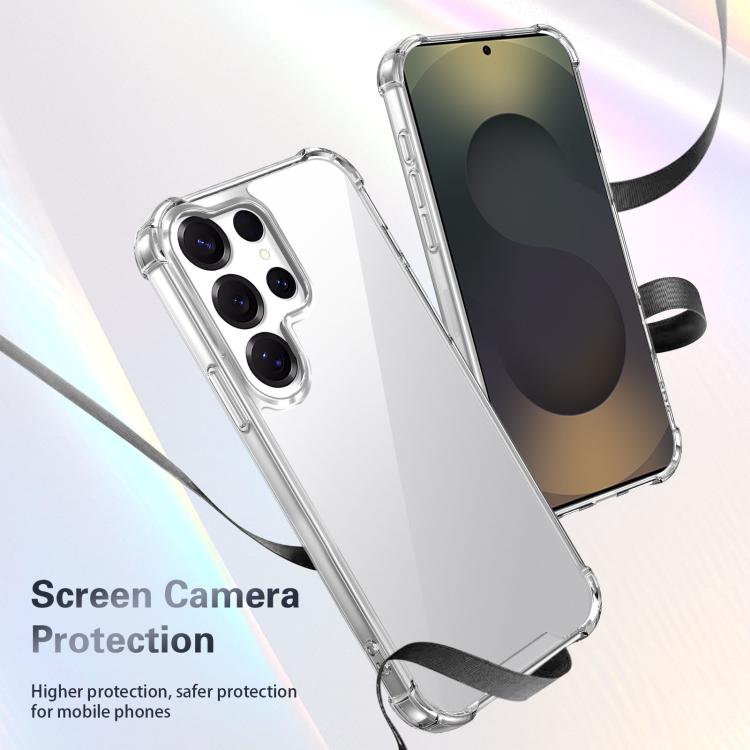 For Samsung Galaxy S25 Ultra 5G Four-corner Shockproof Acrylic +TPU Phone Case - Transparent