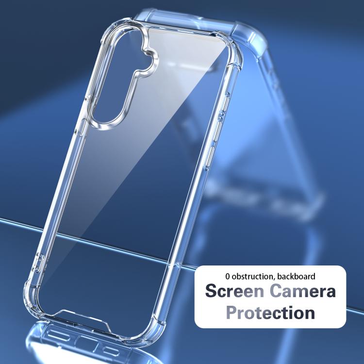 For Samsung Galaxy S25 5G Four-corner Shockproof Acrylic +TPU Phone Case - Transparent