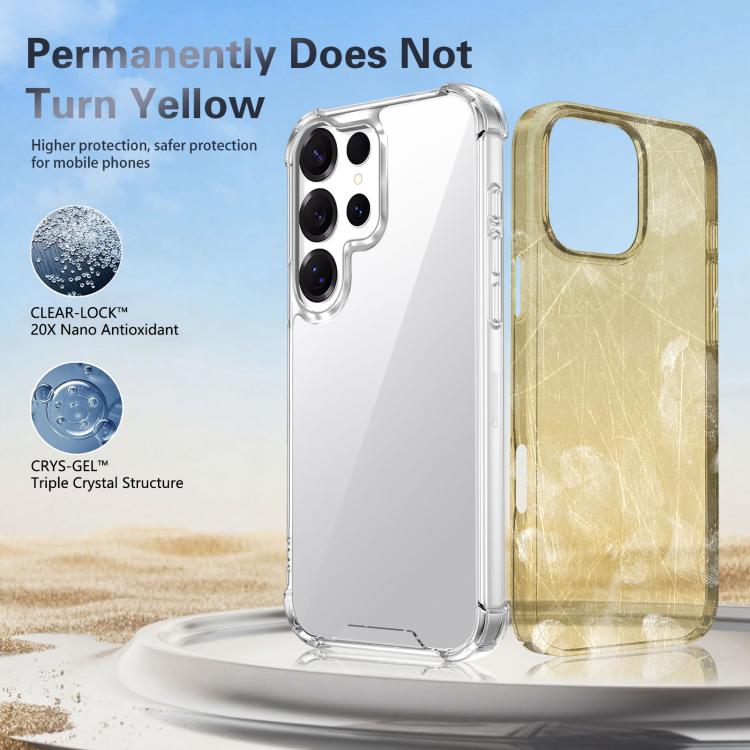 For Samsung Galaxy S24 Ultra 5G Four-corner Shockproof Acrylic +TPU Phone Case - Transparent