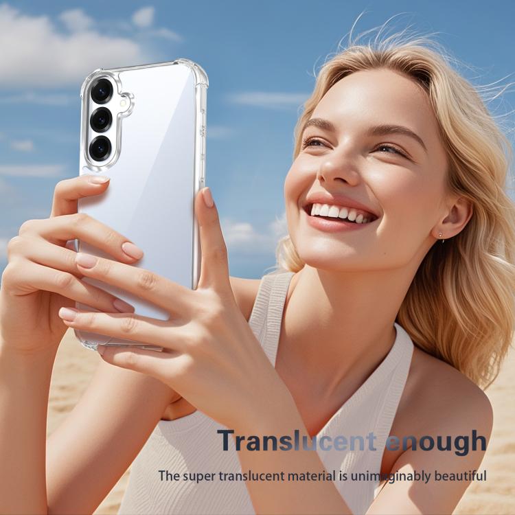 For Samsung Galaxy S24 5G Four-corner Shockproof Acrylic +TPU Phone Case - Transparent