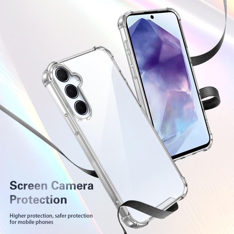 For Samsung Galaxy S23 FE 5G Four-corner Shockproof Acrylic +TPU Phone Case - Transparent