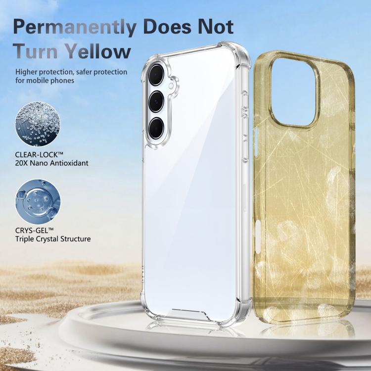 For Samsung Galaxy S23 FE 5G Four-corner Shockproof Acrylic +TPU Phone Case - Transparent