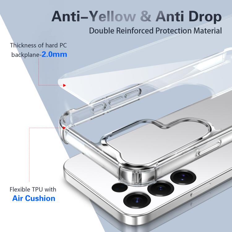 For Samsung Galaxy S23 Ultra 5G Four-corner Shockproof Acrylic +TPU Phone Case - Transparent