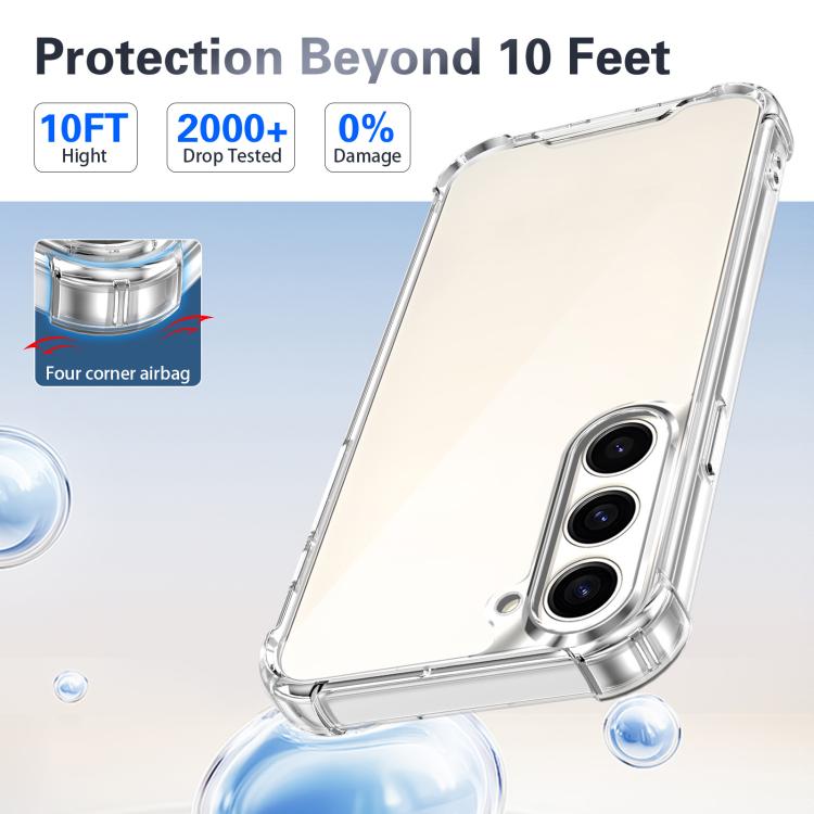 For Samsung Galaxy S23+ 5G Four-corner Shockproof Acrylic +TPU Phone Case - Transparent