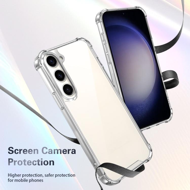 For Samsung Galaxy S23+ 5G Four-corner Shockproof Acrylic +TPU Phone Case - Transparent