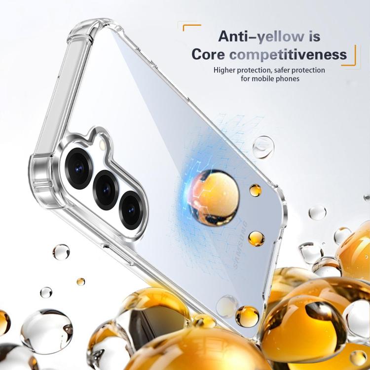 For Samsung Galaxy S26 5G Four-corner Shockproof Acrylic +TPU Phone Case - Transparent