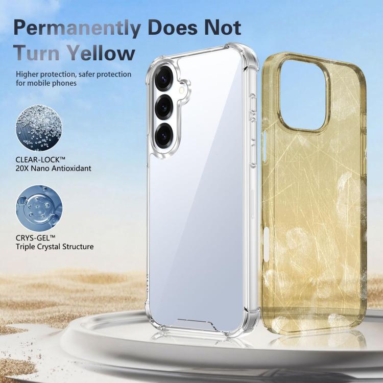 For Samsung Galaxy S26 5G Four-corner Shockproof Acrylic +TPU Phone Case - Transparent