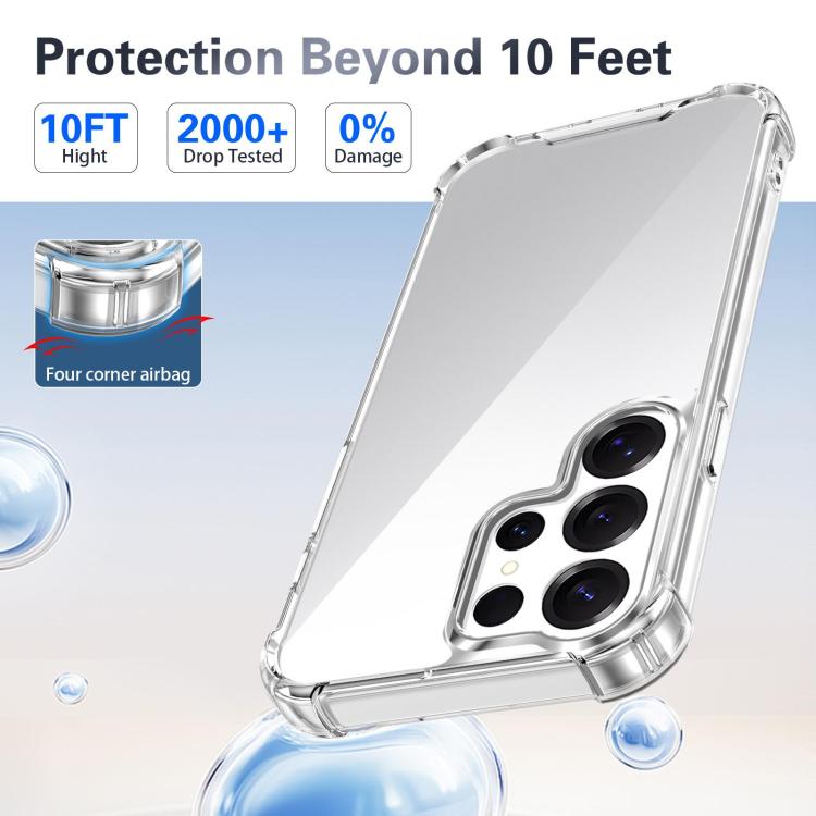 For Samsung Galaxy S26 Ultra 5G Four-corner Shockproof Acrylic +TPU Phone Case - Transparent