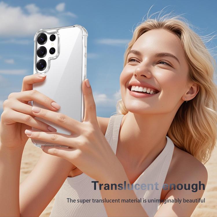 For Samsung Galaxy S26 Ultra 5G Four-corner Shockproof Acrylic +TPU Phone Case - Transparent