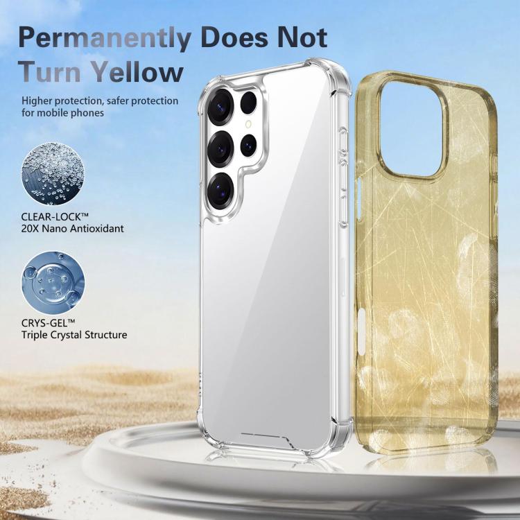 For Samsung Galaxy S26 Ultra 5G Four-corner Shockproof Acrylic +TPU Phone Case - Transparent