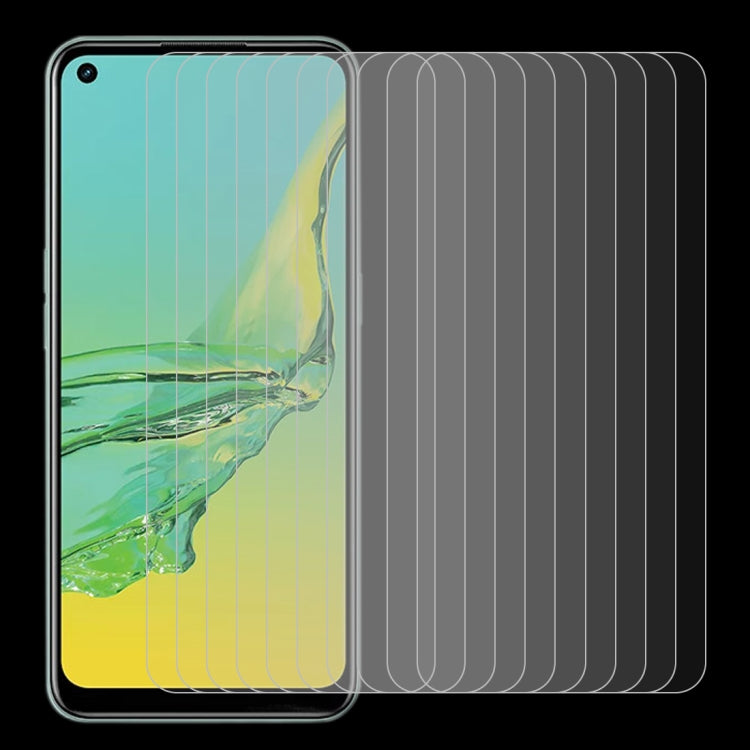 For OPPO A32 10 PCS 0.26mm 9H 2.5D Tempered Glass Film