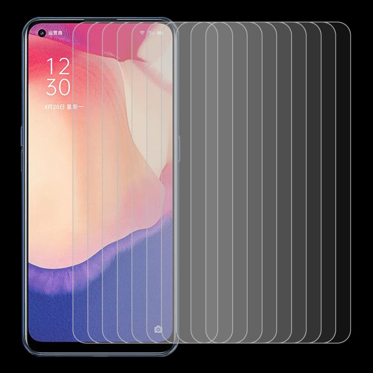 For OPPO Reno4 SE 10 PCS 0.26mm 9H 2.5D Tempered Glass Film
