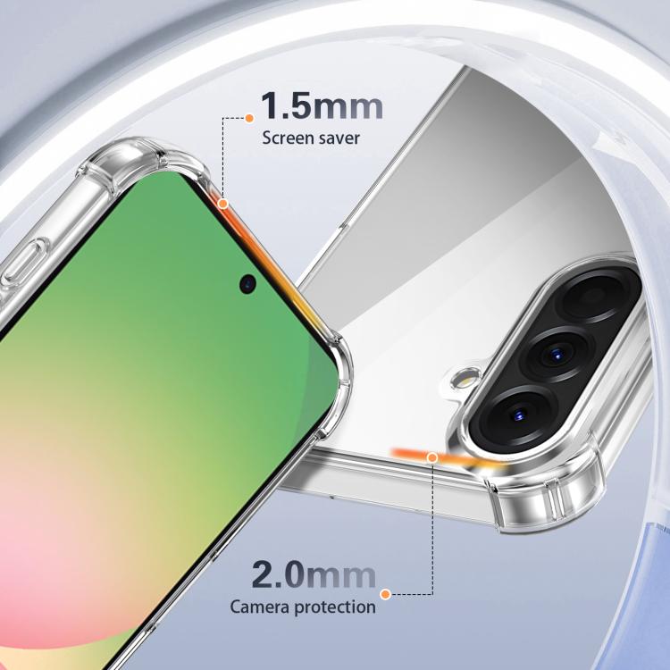 For Samsung Galaxy M56 5G Four-corner Shockproof Acrylic +TPU Phone Case - Transparent