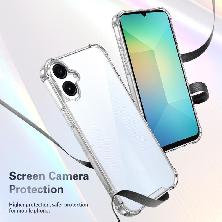 For Samsung Galaxy M06 5G Four-corner Shockproof Acrylic +TPU Phone Case - Transparent