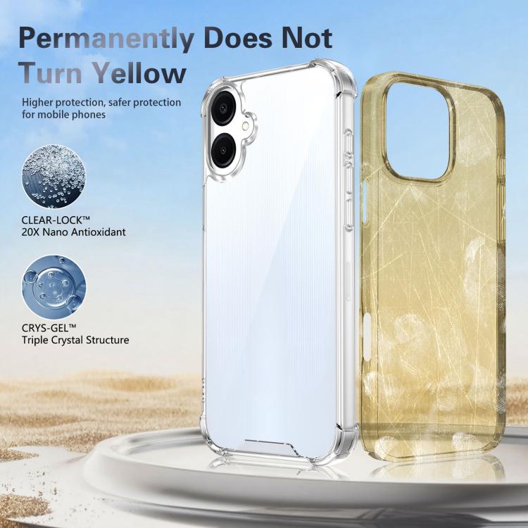 For Samsung Galaxy M06 5G Four-corner Shockproof Acrylic +TPU Phone Case - Transparent