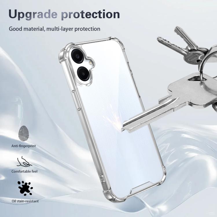 For Samsung Galaxy F06 5G Four-corner Shockproof Acrylic +TPU Phone Case - Transparent