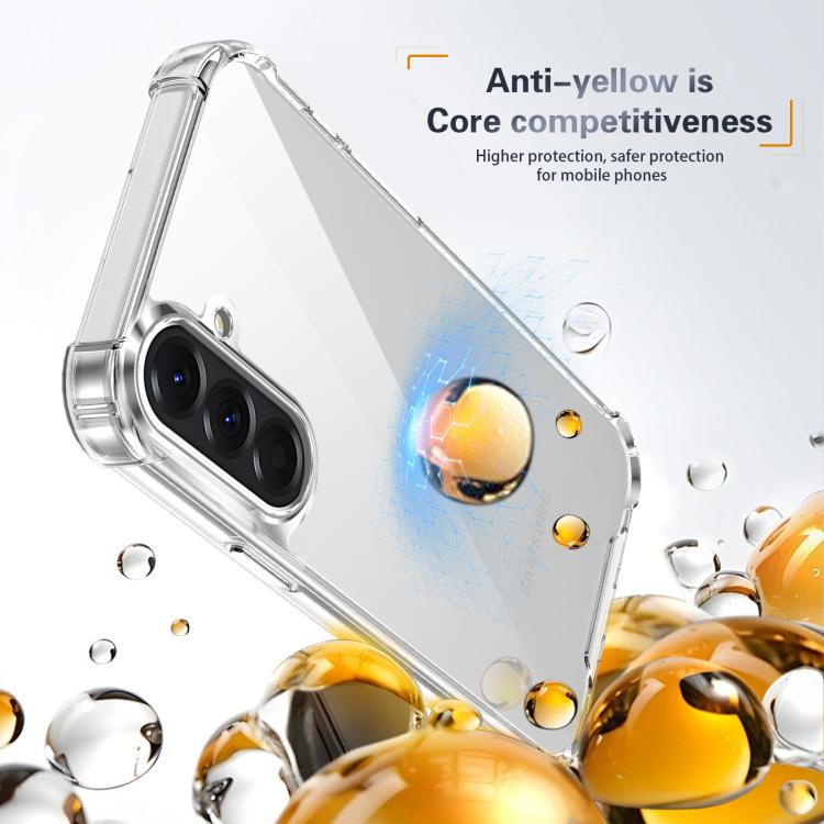 For Samsung Galaxy A56 4G / 5G Four-corner Shockproof Acrylic +TPU Phone Case - Transparent