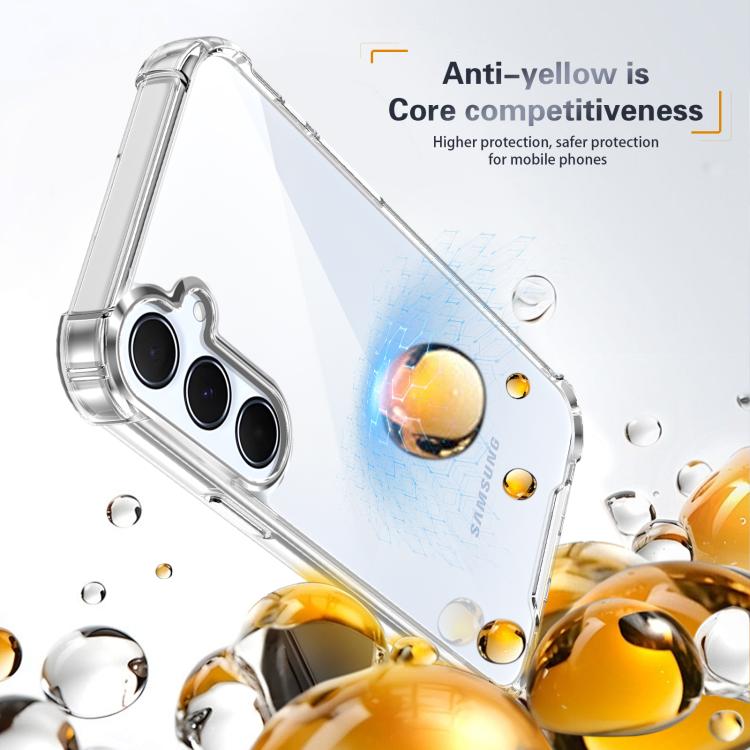 For Samsung Galaxy A55 4G / 5G Four-corner Shockproof Acrylic +TPU Phone Case - Transparent