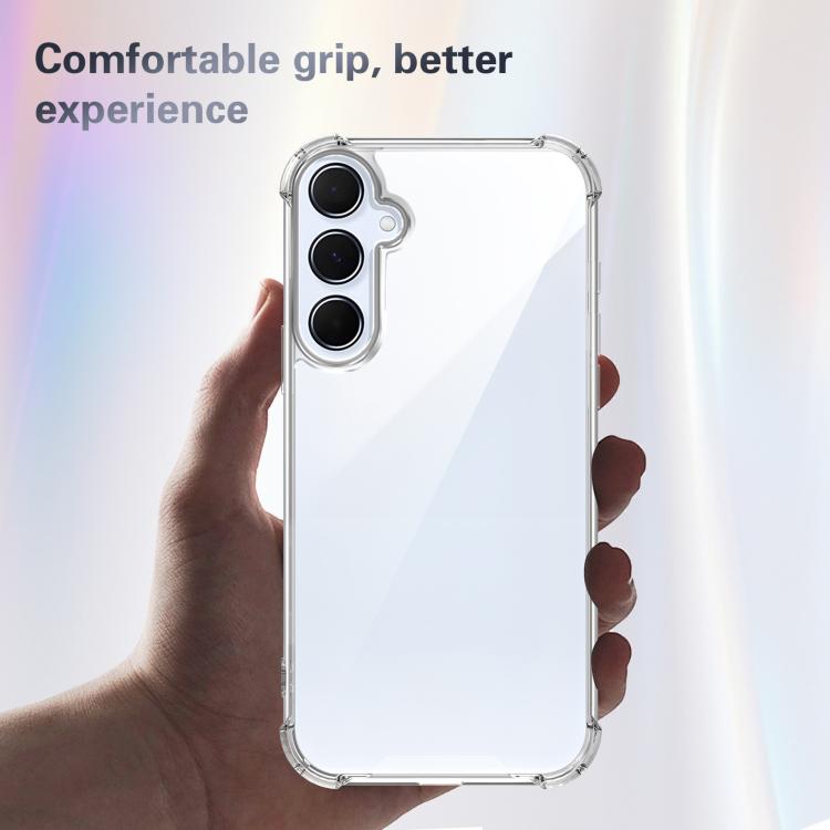 For Samsung Galaxy A55 4G / 5G Four-corner Shockproof Acrylic +TPU Phone Case - Transparent