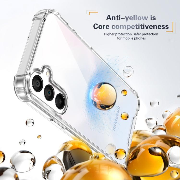 For Samsung Galaxy A36 5G Four-corner Shockproof Acrylic +TPU Phone Case - Transparent