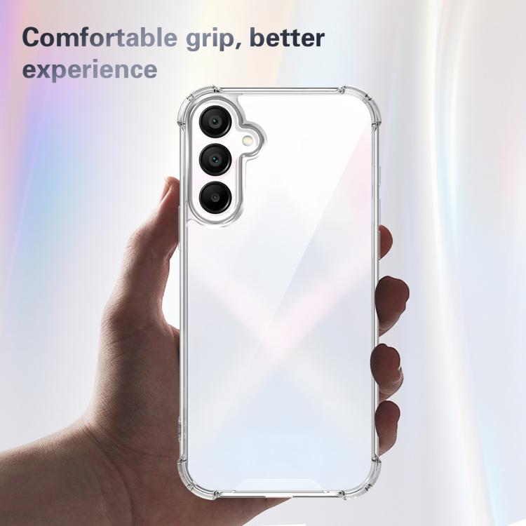 For Samsung Galaxy A36 5G Four-corner Shockproof Acrylic +TPU Phone Case - Transparent