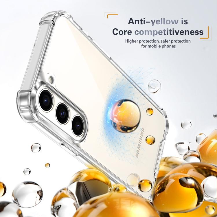 For Samsung Galaxy A16 4G / 5G Four-corner Shockproof Acrylic +TPU Phone Case - Transparent