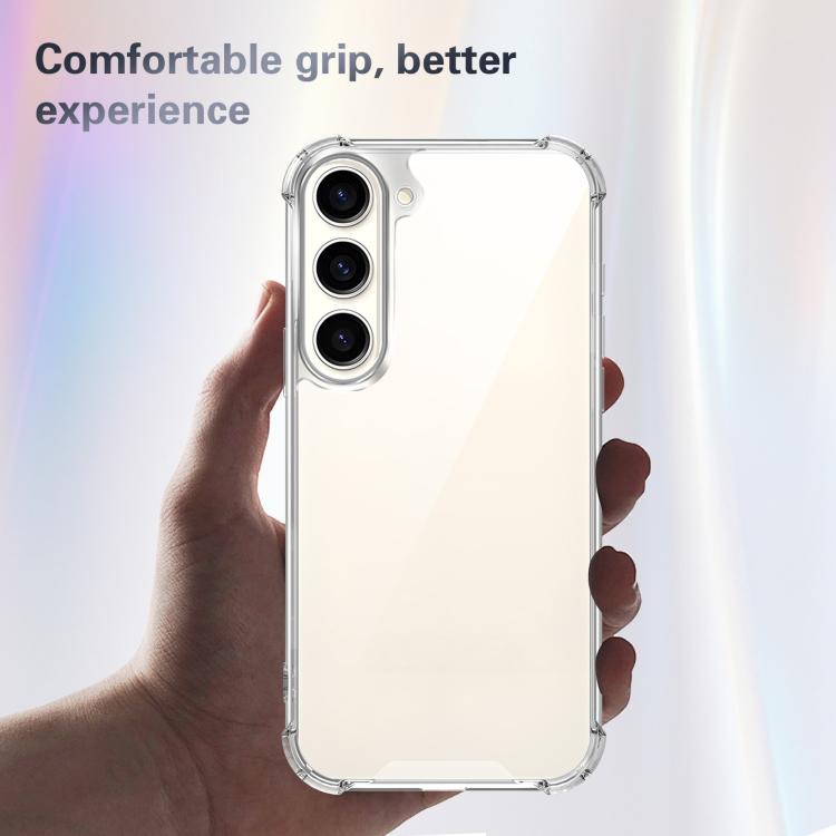 For Samsung Galaxy A16 4G / 5G Four-corner Shockproof Acrylic +TPU Phone Case - Transparent