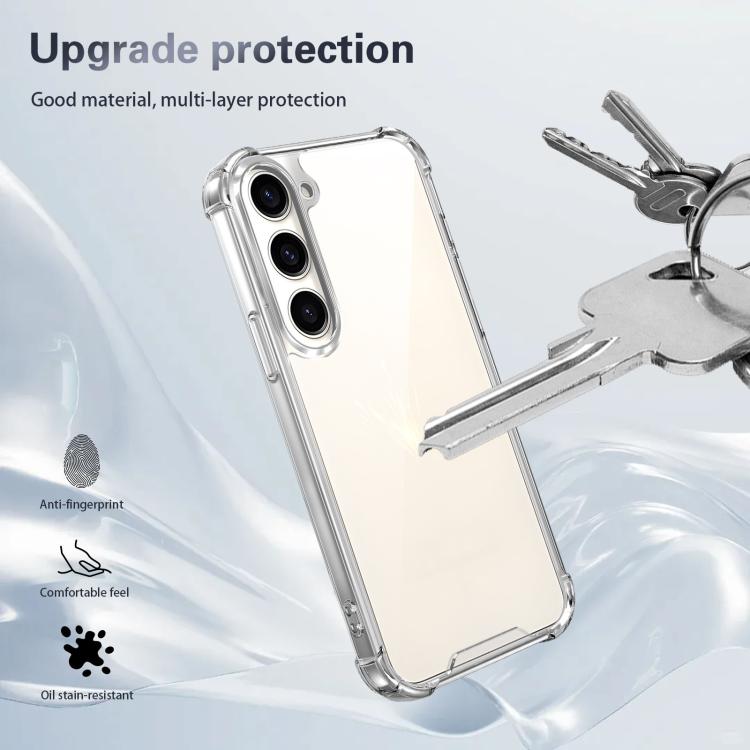 For Samsung Galaxy A16 4G / 5G Four-corner Shockproof Acrylic +TPU Phone Case - Transparent