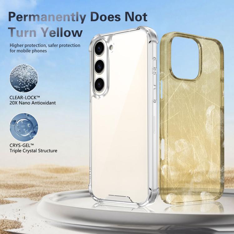 For Samsung Galaxy A16 4G / 5G Four-corner Shockproof Acrylic +TPU Phone Case - Transparent
