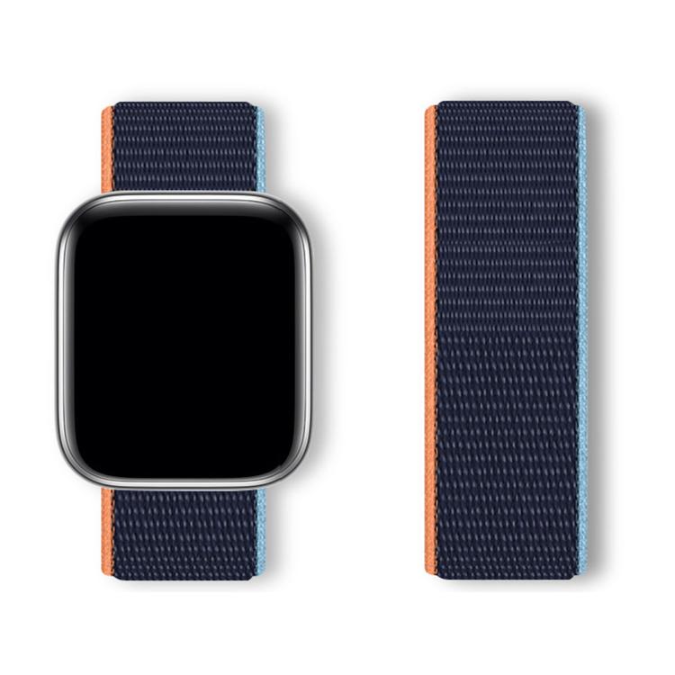 For Apple Watch Series 10 42mm Basic Nylon Loop Watch Band with 3D Curved Film