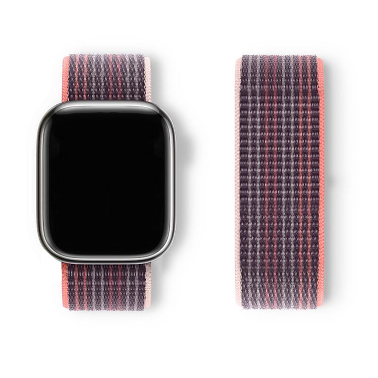 For Apple Watch Series 45mm Basic Nylon Loop Watch Band with 3D Curved Film