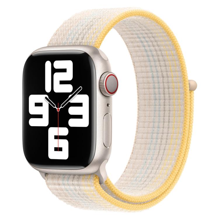 For Apple Watch Series 45mm Basic Nylon Loop Watch Band with 3D Curved Film