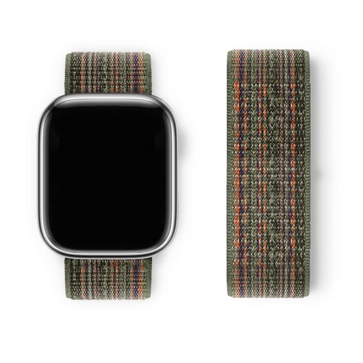 For Apple Watch Series 41mm Basic Nylon Loop Watch Band with 3D Curved Film