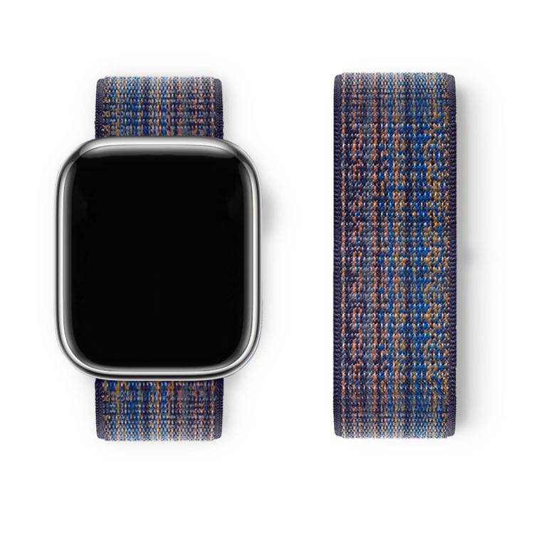 For Apple Watch Series 41mm Basic Nylon Loop Watch Band with 3D Curved Film