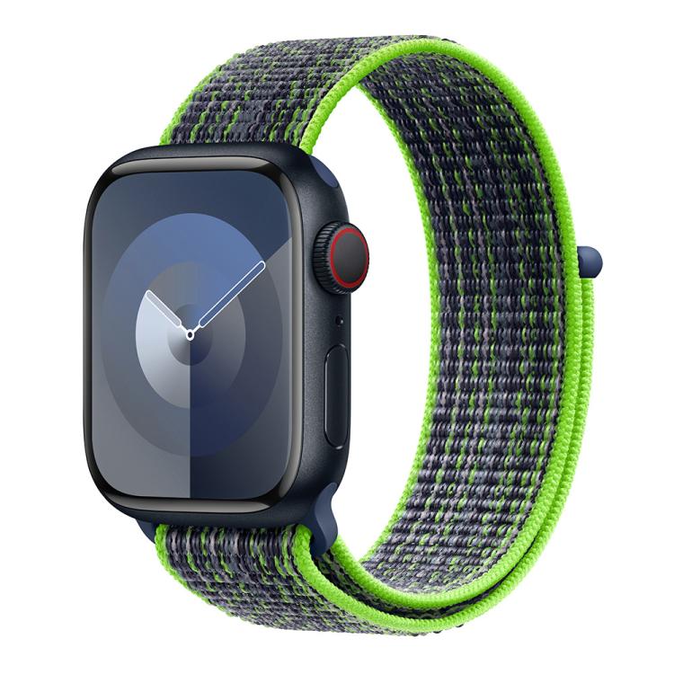 For Apple Watch Series 41mm Basic Nylon Loop Watch Band with 3D Curved Film