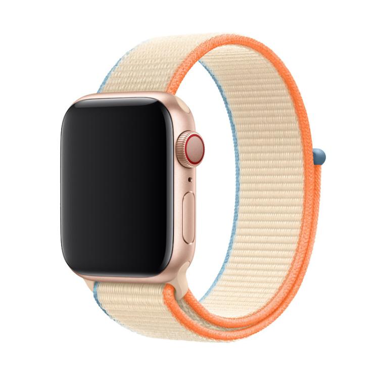 For Apple Watch Series 41mm Basic Nylon Loop Watch Band with 3D Curved Film