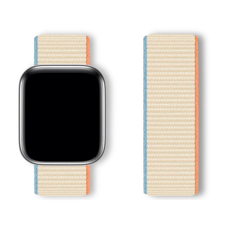 For Apple Watch Series 41mm Basic Nylon Loop Watch Band with 3D Curved Film