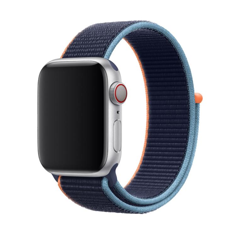 For Apple Watch Series 38mm Basic Nylon Loop Watch Band with 3D Curved Film