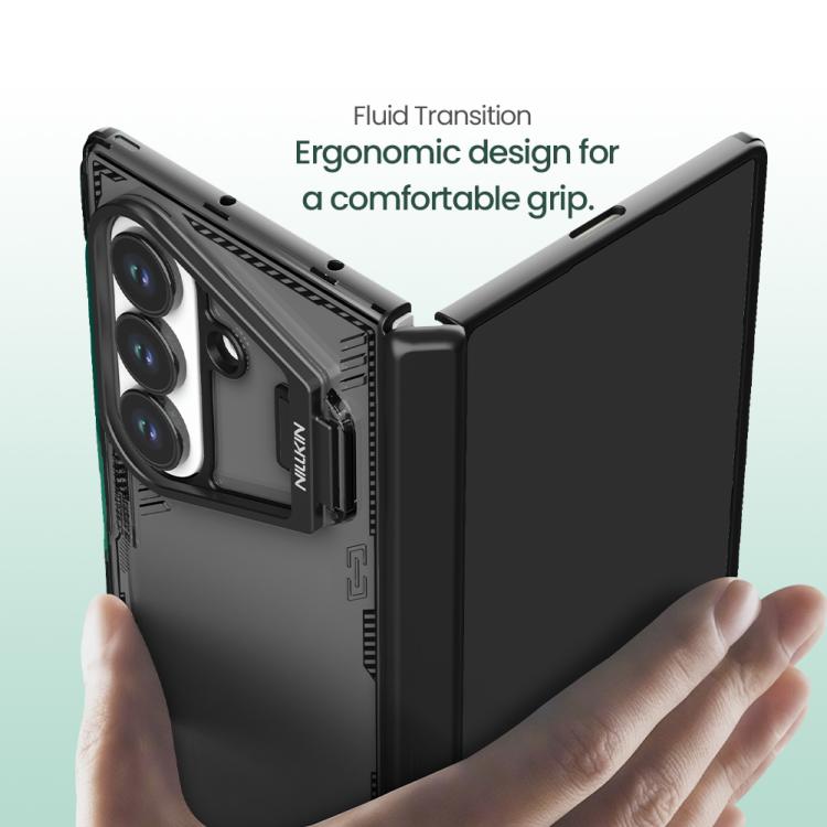 For Samsung Galaxy Z Fold7 5G NILLKIN Ice Sky Prop Series Frame Version Phone Case - Black