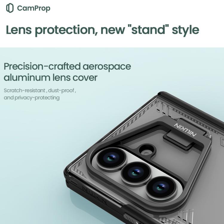 For Samsung Galaxy Z Fold7 5G NILLKIN Ice Sky Prop Series Frame Version Phone Case - Black