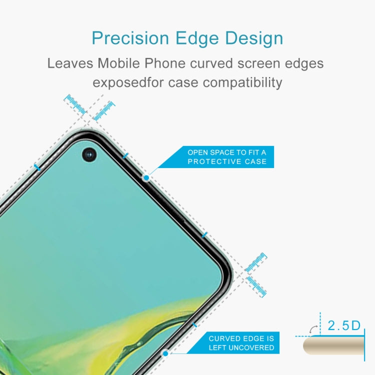 For OPPO A32 50 PCS 0.26mm 9H 2.5D Tempered Glass Film