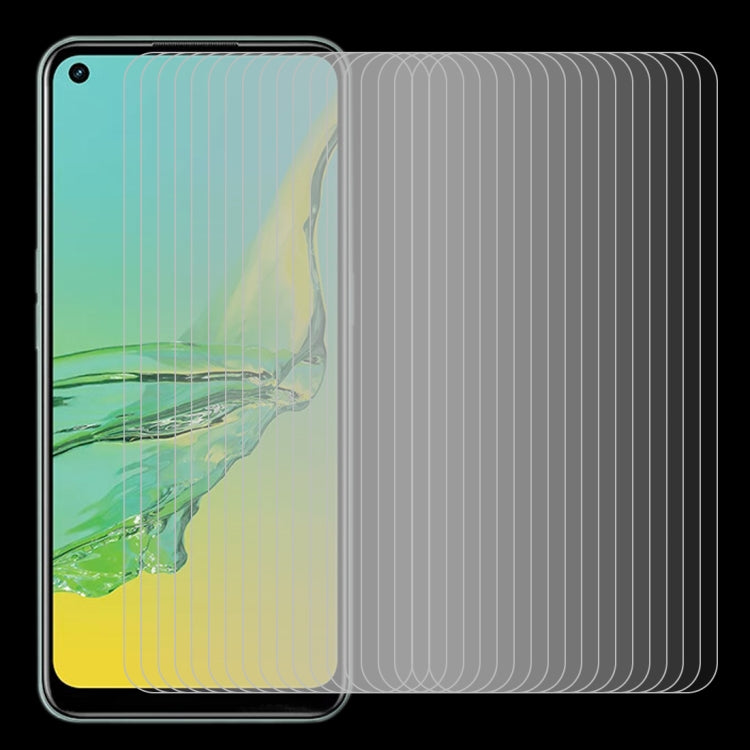For OPPO A32 50 PCS 0.26mm 9H 2.5D Tempered Glass Film