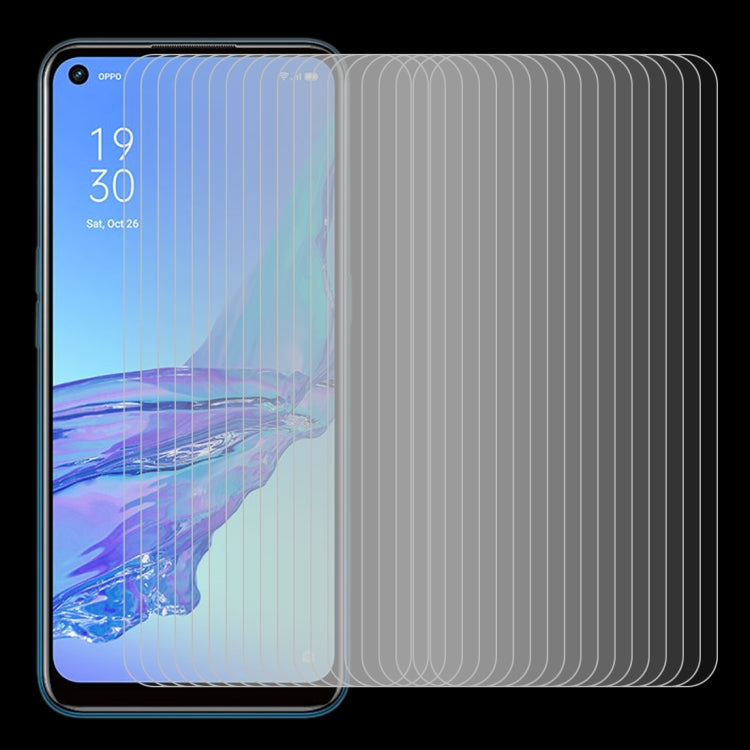 For OPPO A53 50 PCS 0.26mm 9H 2.5D Tempered Glass Film