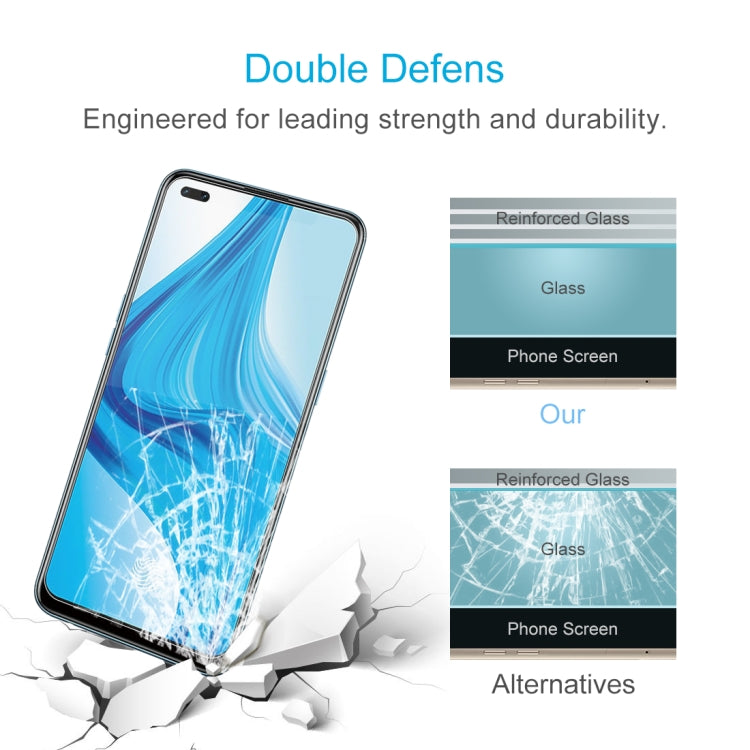 For OPPO F17 Pro 50 PCS 0.26mm 9H 2.5D Tempered Glass Film