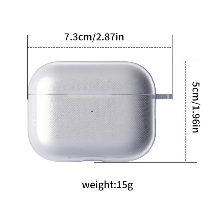 For AirPods Pro 3 Earphone Transparent TPU Protective Case