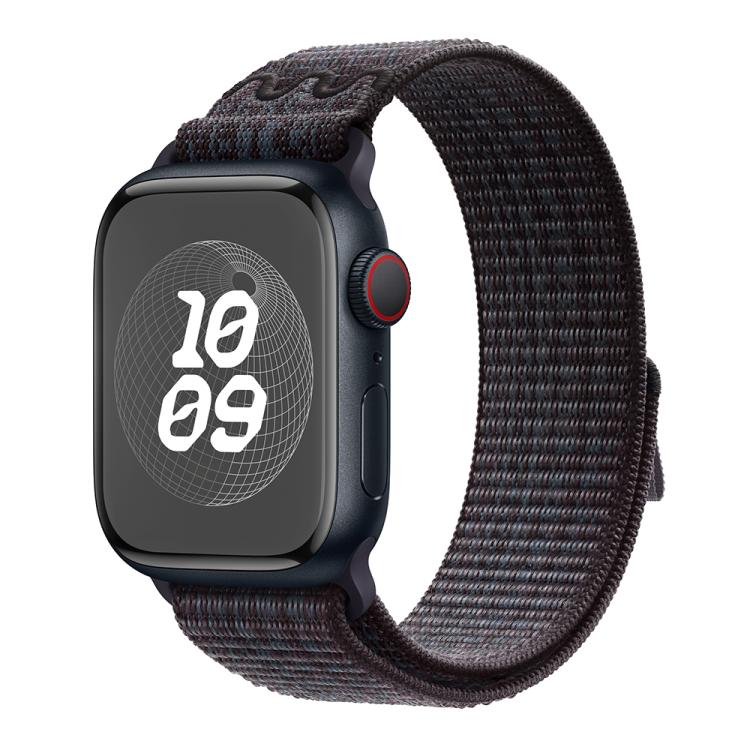 For Apple Watch Series 10 46mm Nylon Loop Watch Band with 3D Curved Film
