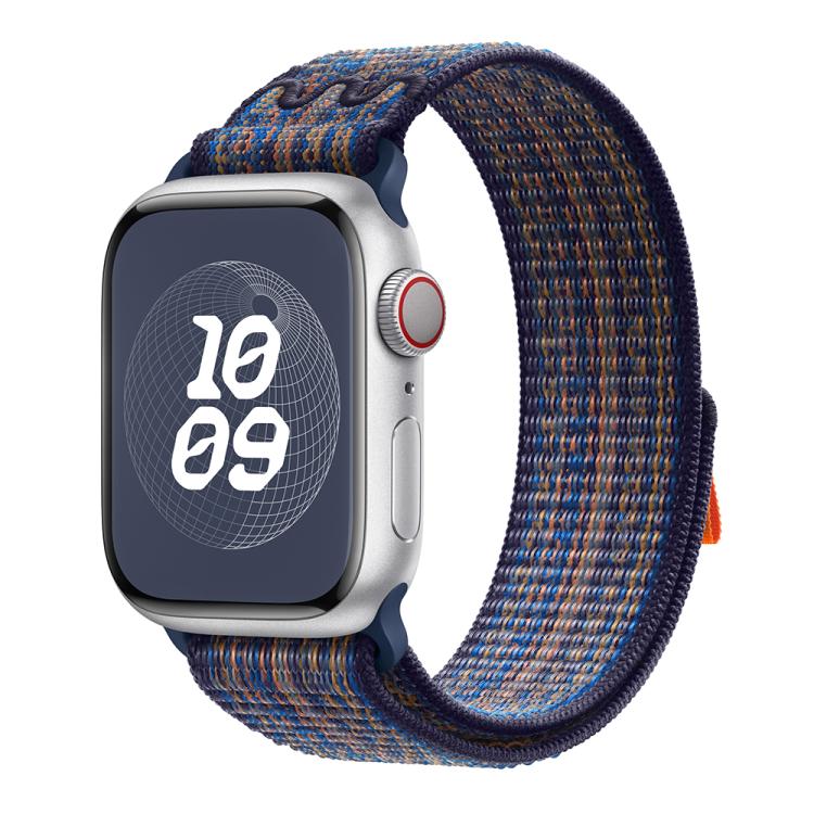 For Apple Watch Series 44mm Nylon Loop Watch Band with 3D Curved Film