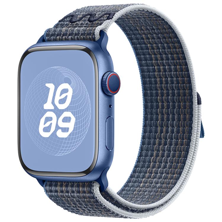For Apple Watch Series 41mm Nylon Loop Watch Band with 3D Curved Film